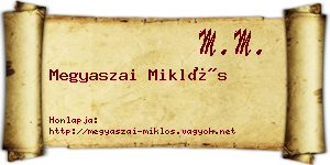 Megyaszai Miklós névjegykártya