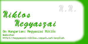 miklos megyaszai business card